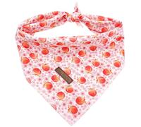 Bobo Rainbow Dog Bandana-1PC Pink Peach Print Pet Bandanas Spring Summer Bandanas Cute Bibs Scarf Square Soft Dog Kerchief Puppy Bandanas for Small Medium Large Dogs