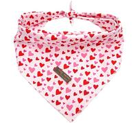 Bobo Rainbow Dog Bandana-1PC Red Heart Print Dog Bandanas Valentine's Day Bandanas Holiday Bandanas Bibs Scarf Square Soft Dog Kerchief Pet Bandanas for Small Medium Large Dogs