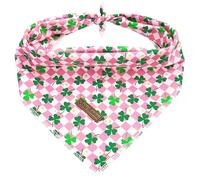 Bobo Rainbow Dog Bandana-1PC Trefoi Print Dog Bandanas St Patrick's Day Bandanas Holiday Bandanas Spring Bandanas Bibs Scarf Square Pink Soft Dog Kerchief Pet Bandanas for Small Medium Large Dogs