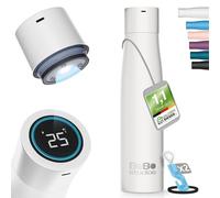 BoBo Studios® 500 ml Smart Bottle Drinking Bottle Made of Best Stainless Steel, UVC Sterilisation Against Bacteria Viruses, Cold for 24 Hours, Hot for 12 Hours, Drinking Reminder, Display,
