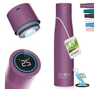 BoBo Studios® 500 ml Smart Bottle Insulated Bottle Stainless Steel UVC Sterilisation Against Bacteria Viruses, 24 Hours Cold, 12 Hours Hot, Drinking Reminder, Display, Self-Cleaning, Accessories