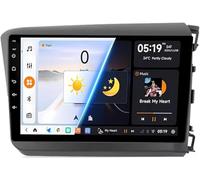 BOBOBH 2 Din Car Radio Stereo Android 14 Bluetooth for Hon-da Civic 9 FB FK FD 2011-2015 9 Inch Touchscreen Stereo Car with Voice Control Carplay Wifi Steering Wheel Control USB GPS(B7 1G+32G)