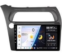 BOBOBH 2 Din Car Radio Stereo Android 14 Bluetooth for Hon-da Civic Hatchback 2006-2011 9 Inch Touchscreen Stereo Car with Voice Control Carplay Wifi Steering Wheel Control USB GPS(F8 4G+64G)