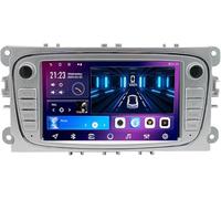 BOBOBH 2Din Car Radio Stereo Android 13 Bluetooth for Ford Focus Mondeo C-MAX S-MAX Galaxy II Kuga,7 Inch Touchscreen Stereo Car with Voice Control Carplay Wifi Steering Wheel Control USB GPS(A,S4 2G+