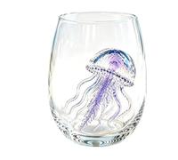 BoBoBin Artisanal Glassware, 3D Stemless Wine Glasses, Home Decor Gift