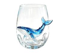 BoBoBin Artisanal Glassware, 3D Stemless Wine Glasses, Home Decor Gift