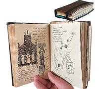 BOBOC Indiana Jones Grail Diary, Classic Movie Props Replica, Raiders of the Lost Ark Indiana Jones and the Last Crusade Paperback Notebook, the Grail Diary Paperback, Brown, 10 × 17 cm