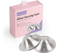 Boboduck Nipple Shields for Nursing Newborn - 925 Silver Nursing Cups Soothe Your Nursing Nipple, Newborn Essentials Must Haves Nipple Pads, Nipple Covers Protector for Breastfeeding (Regular Size)