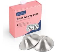 Boboduck Nipple Shields for Nursing Newborn - Trilaminate 999 Silver Nursing Cups Soothe Your Nursing Nipple, Newborn Essentials Nipple Pads, Nipple Covers Protector for Breastfeeding (Large Size)