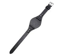 BoBoHome 18mm Eco-Friendly Genuine Leather Bracelet Handmade Waterproof Replacement Watch Strap for Fossil ES4114 ES4113 ES3625 ES3616-Black
