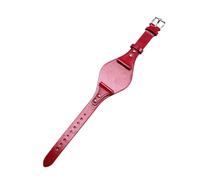 BoBoHome 18mm Eco-Friendly Genuine Leather Bracelet Handmade Waterproof Replacement Watch Strap for Fossil ES4114 ES4113 ES3625 ES3616-Rose Red