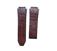 BoBoHome 25x19mm Long-Lasting Comfortable Leather Band, Waterproof Summer-Friendly Genuine Leather Watch Strap for HUB-LOT B-I-G B-A-N-G Fu-sion Series-Deep Brown