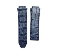 BoBoHome 25x19mm Long-lasting Supple Premium Leather Strap, Stain-resistant Multi-style Genuine Leather Watch Band for HUB-LOT B-I-G B-A-N-G Fu-sion Series-Black