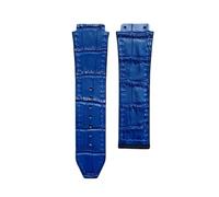 BoBoHome 25x19mm Long-lasting Supple Premium Leather Strap, Stain-resistant Multi-style Genuine Leather Watch Band for HUB-LOT B-I-G B-A-N-G Fu-sion Series-Light Blue