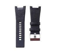 BoBoHome 32mm Eco-Friendly Genuine Leather Watch Band Replacement Leather Watch Strap Repairment Accessories for DIESEL DZ1216 DZ1273 DZ4246-Black A