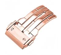 BoBoHome Brushed Steel Deployment Watch Strap Buckle, Rust-Resistant Quick-Release Watch Repairment Accessory for HUB-LOT B-I-G B-A-N-G Fu-sion Series-Rose Gold 24mm