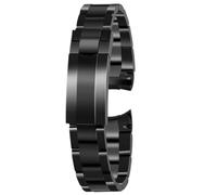 BoBoHome Brushed Steel Metal Repairment Watch Strap, Rust-Free Scratch Resistent Watch Accessory for Rolex Submariner-21MM Black