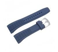 BoBoHome Eco-Friendly Resin Silicone Bracelet Flexible Waterproof Tear-Resistant Wristband Accessories for Se-i-ko VELATURA/SRH SPC007J1 SRH013-Blue + Silver Buckle