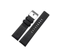 BoBoHome Flexible Genuine Leather Watch Strap Interchangeable Waterproof Colorful Replacement Bracelet Accessories for Diesel DZ1657 DZ4323 DZ7313-Black 20mm