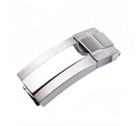 BoboHomo 9x16mm Adjustable 316L Stainless Steel Replacement Watch Strap Buckle Long-Lasting Antirust Quick-Release Watch Strap Clasp for Rolex Deepsea Daytona-Polished Silver