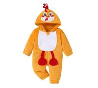 BOBORA My First Thanksgiving Baby Boy Girl Outfit Turkey Jumpsuit Flannel Long Sleeve Romper Fall Winter Clothes 0-18M
