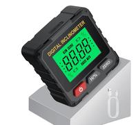 BOBOVAV Digital Angle Finder Gauge with Dual Magnetic Sides & LCD Display, 4×90° Rechargeable Digital Inclinometer & Digital Level Box for Woodworking, Table Saw and Construction Angle Setting
