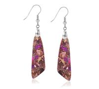 BOBOXZSZD Jasper Stone Earrings for Women Trendy Dangle Earrings Fishhook Drop Knife-shaped Earring Gold Silver, cm, Copper, No Gemstone