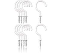 BOBOZHONG 10 Pack Cup Hooks Ceiling Hooks for Hanging Plants Heavy Duty Screw in Hooks Plant Wall Hook,2 Inches,White