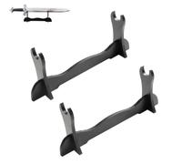 BOBOZHONG 2 Pack Sword Stand Wooden Katana Holder Samurai Sword Display Rack,for Lightsaber Wand Collection Home Office Dojo Man Cave Decoration