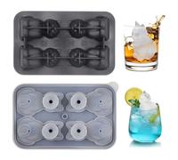 BOBOZHONG 3D Cat Ice Cube Tray Mould,Mould Cat Silicone Ice Cube Tray with Lid,for Whisky, Cocktails,Reusable Fun Cat Shape Ice Maker(black)