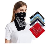 BOBOZHONG Cotton Bandana,6 Pack Double Sided Print Cotton Bandana Cycling Headband Handkerchief Multifunction Paisley Headbands Cowboy Bandana Handkerchiefs For Women and Men