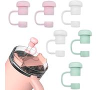 BOBOZHONG Cover Cap Spill Proof Plug,6pcs Straw Seal Splash Plug Silicone Spill Stopper Toppers 6-10mm in Diameter,Straw Covers for Stanley Cup Accessories