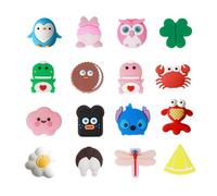 BOBOZHONG Cute Animal Bites Cable Protector,16 Pcs Fruits Animals Cable Protector Silicone Fruit Cable Protection Cable Prevents Cable Break Cable Protector Case for Charging Cable Protector