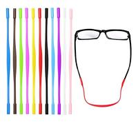 BOBOZHONG Eyeglasses Strap,10 Pieces Silicone Eyeglass Strap Eyewear Retainers Sports Anti-slip Elastic Glasses Sunglass Cord Holder for Kids(10 Color)