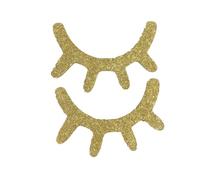 BOBOZHONG Eyelash Wall Sticker,2 Pcs Cute Wooden Eyelash Wall Sticker Stickers Sleepy Eyes Wall Decals for Children's Baby Bedroom Living Room Art Decoration Golden