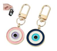 BOBOZHONG Feng Shui Keychain,2 Pack Lucky Keychain Colorful Evil Eye Keychains,Good Luck Amulet Protection Car Key Chain Bag Purse Keychain for Women and Men