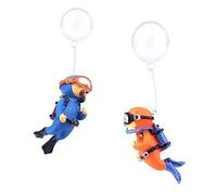 BOBOZHONG Fish Tank Decorations,2PCS Diver Aquarium Decorations, Floating Cute Little Diver Aquarium Ornaments, Floating Divers Ornaments,for Home Office Aquarium Accessories
