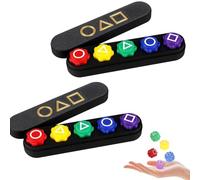 BOBOZHONG GonggiKorean Game Set - 10pcs Traditional Toss & Catch Game with Steel Beads, Plastic GonggiStones for Kids/Adults, Skill Development Toy, Travel-Friendly Indoor/Outdoor Family Fun