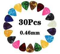 BOBOZHONG Guitar Picks,30PCS Guitar Plectrums Celluloid Pick, Premium Celluloid Picks for Acoustic Electric Guitars Bass or Ukulele（0.46MM）
