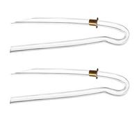BOBOZHONG Hearing Aid Tubes,2PCS Preformed BTE Earmold Tubing 3.6 x 2 mm Hearing Aid Replacement Tube with Metal Lock Hearing Amplifiers Ear Tubes with Most Hearing Aid Brands
