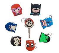 BOBOZHONG Key Caps, 8 Style Cartoon Key Covers, Cartoon Cute Animals Key Fob Key Cover Cap Silicone Key Ring (Style N