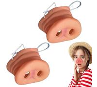 BOBOZHONG Pack of 2 Pig Nose, Pig Snout Cosplay Mask for Halloween Party Accessories, Snout Mask, Funny Snout with Elastic Band, Adult Children's Funny Gift