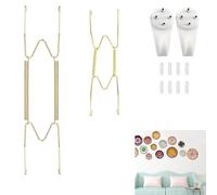 BOBOZHONG Plate Hanger, 2 Pieces Invisible Plate Hanger, 8/10 Inch Wall Plate Hanger, Stainless Steel Decorative Wire Plate Hanger, Invisible Hanging for Wall Plates, for Wall Decoration