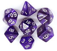 BOBOZHONG Polyhedral Dice,7PCS Layered Polyhedral D&D Dice,for Dungeons and Dragons RPG MTG Table Games(Purple)