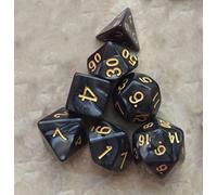 BOBOZHONG Polyhedral Dice,7PCS Layered Polyhedral D&D Dice,for Dungeons and Dragons RPG MTG Table Games(Black)