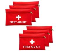 BOBOZHONG Small First aid kit,6 Pack Mini Survival kit Travel Empty First Aid Kit Pouch Bag for Home Travel car Hiking of Camping, Parks, Scouts, Travel.(Bag Only)