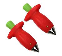 BOBOZHONG Strawberry Huller,2PCS Magic Strawberry Huller Tool Stainless Steel Remove Core Leaf Huller Gem Remover for Baking and Jam Making Kitchen Gadgets