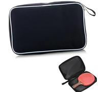 BOBOZHONG Table Tennis Paddle Case, Soft Ping Pong Racket Cover, Lightweight Protective Sleeve with Scratch-Resistant Interior, Travel Organiser for Indoor Sports Accessories, Black 1-Pack