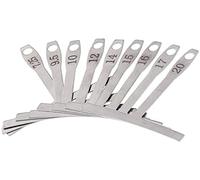BOBOZHONG Understring Radius Gauge,9PCS Guitar Luthier Tool,Radius Gauge Set Stainless Steel Understring Radius Ruler Gauge for Bridge Saddle Adjustments