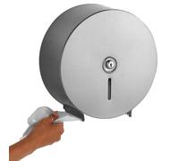 Bobrick 2890 Jumbo Toilet Tissue Dispenser, Stainless Steel, 10.625W x 10.625H x 4.5D